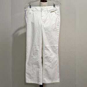 Ann Taylor Women's White Flare Jeans